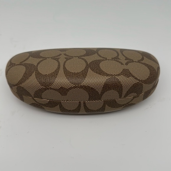 Coach Sunglasses Case Khaki Tan & Brown Hard Shell‎ Sunglasses Travel Case - Picture 2 of 7